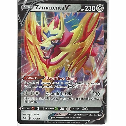 Pokémon Pokemon Zamazenta V 139/202 - English + Toploader