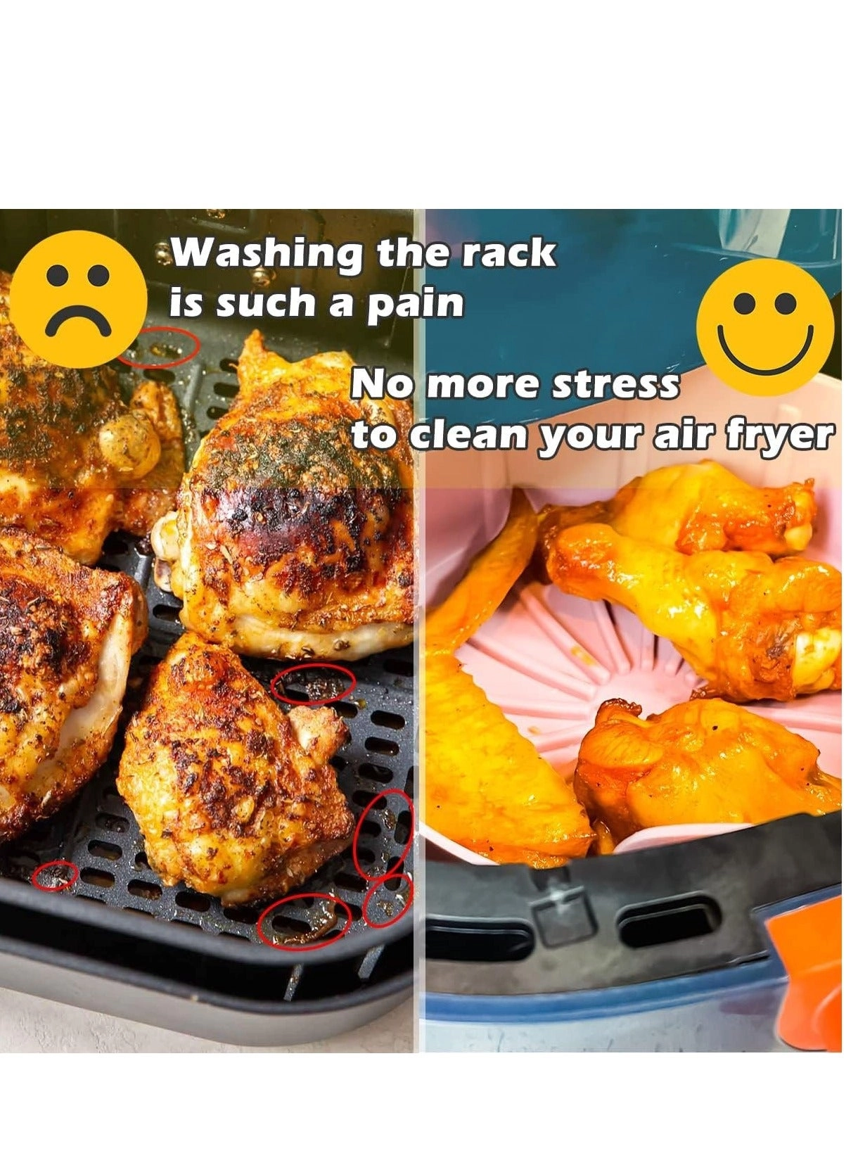 Silicone Air Fryer Liners - Silicone 2 piece(s)