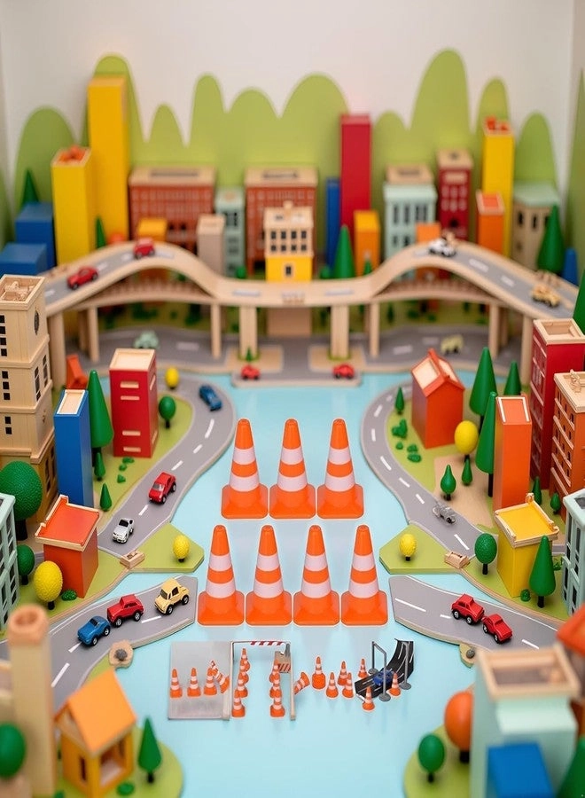 Miniature Road Cone - Plastic 30 Pcs