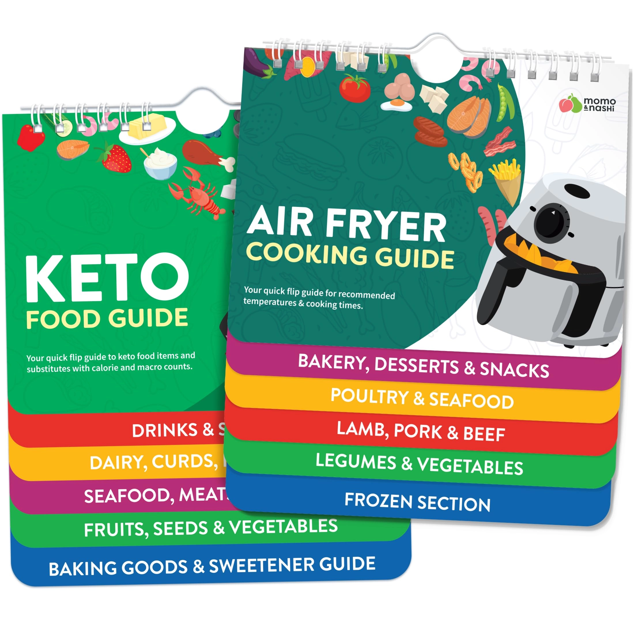 Momo & Nashi Air Fryer Magnet + Keto Cookbook Magnet - Plastic 2 piece(s)