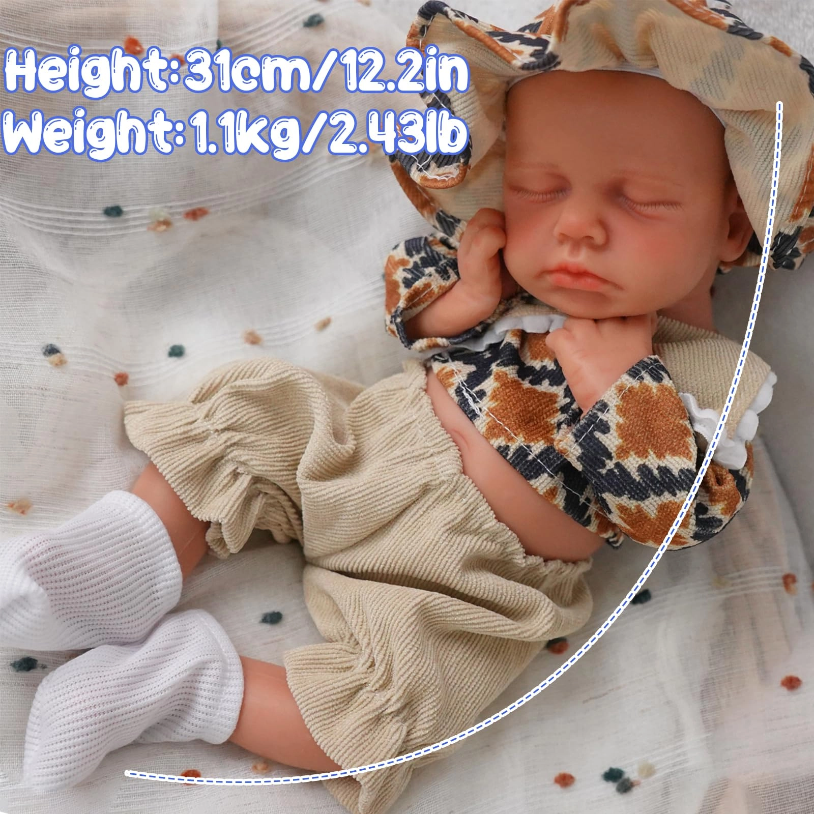 Reborn Baby Doll - 12 inch Full Body Silicone Baby Boy