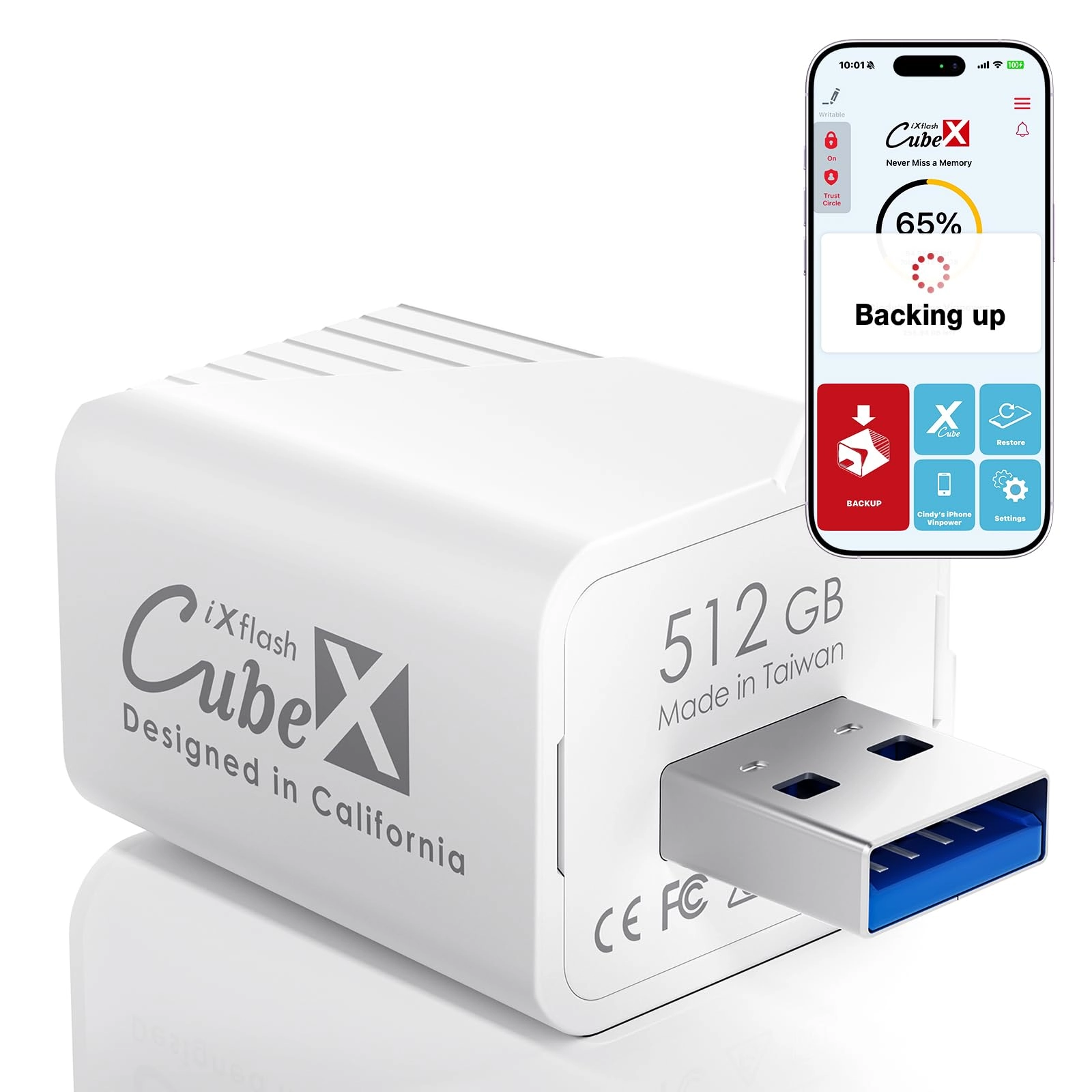 PioData iXflash Cube - USB Type A 512GB
