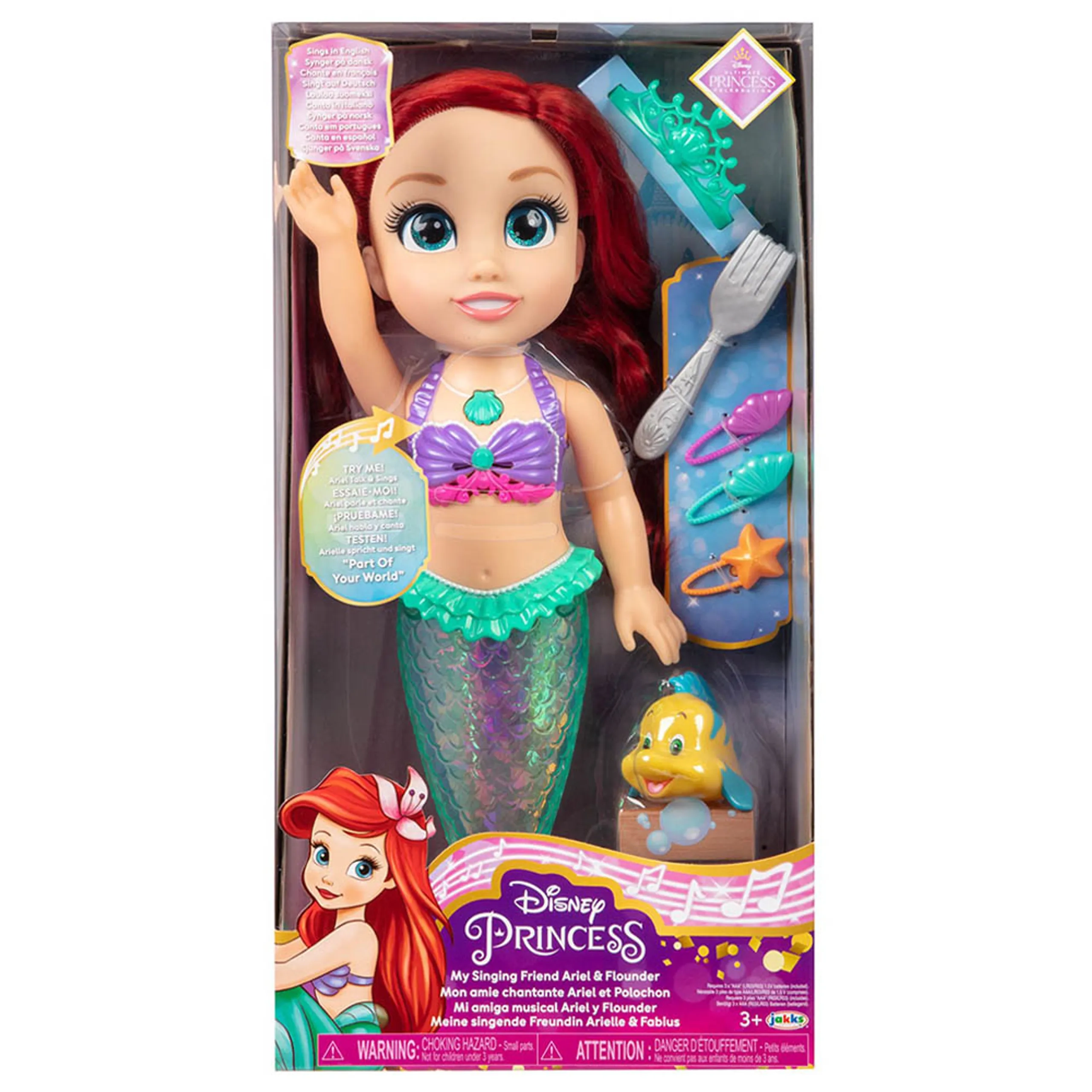 Ariel Doll - Sing & Sparkle Multicoloured