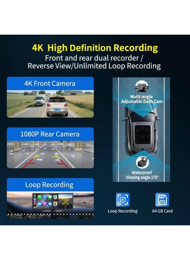 Wireless CarPlay Screen - 4K 1080P