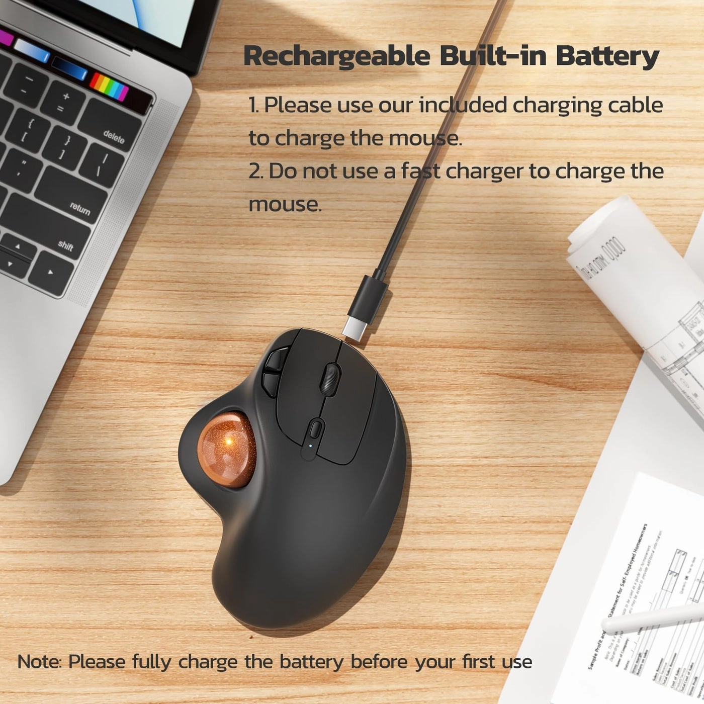 M501 Trackball Mouse - Wireless