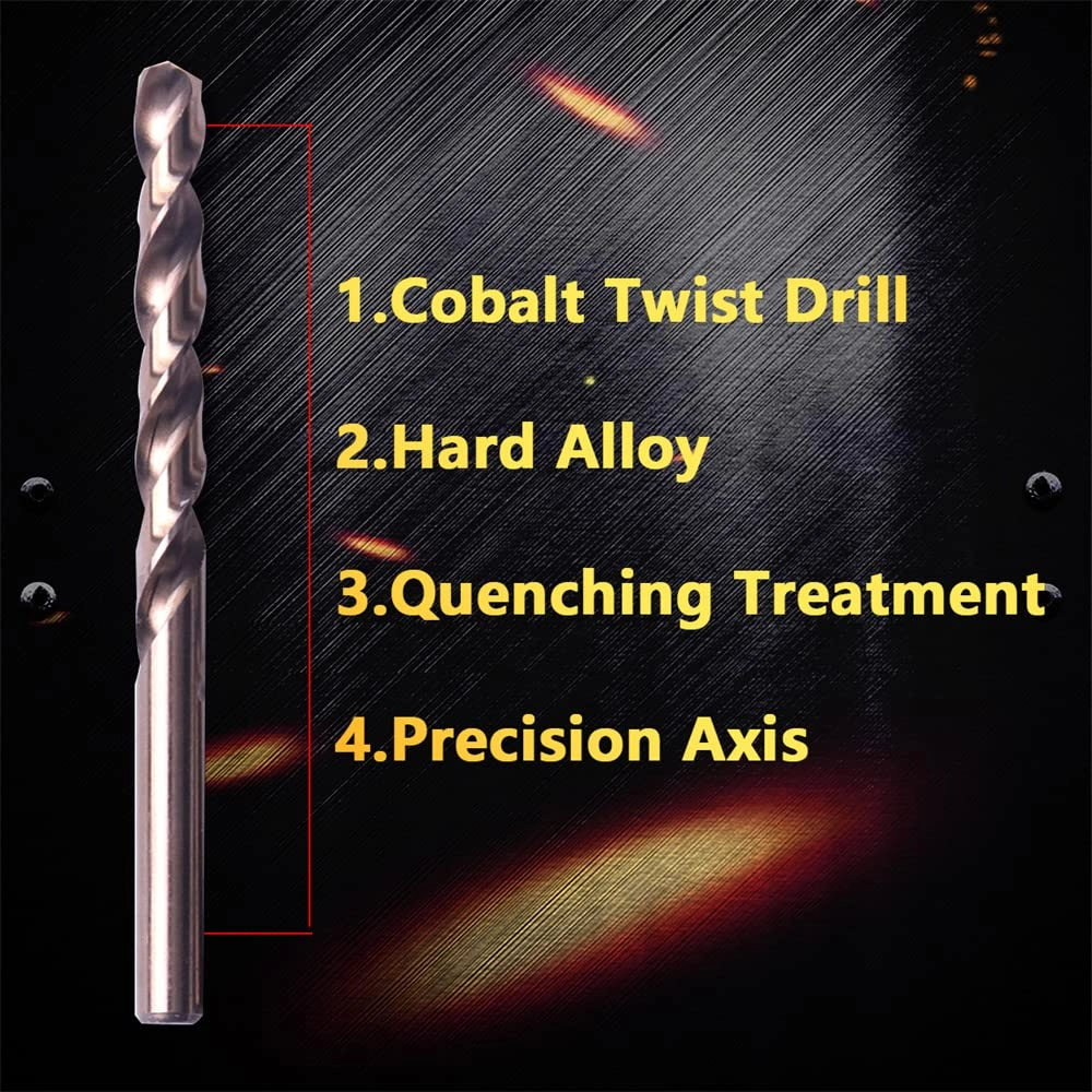 M35 Cobalt Twist Drill Bits - HSS-Co M35 Cobalt 13pcs 1.5-6.5mm