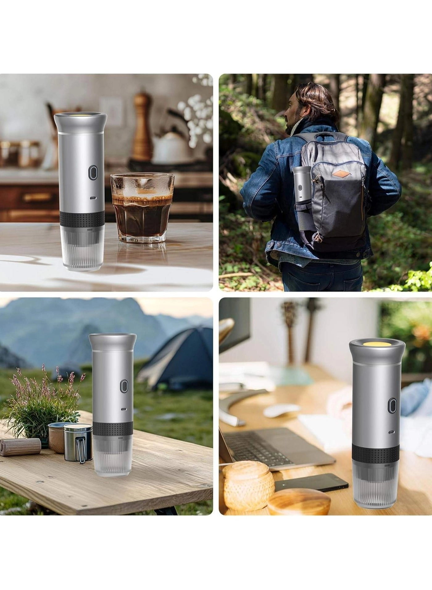 Travel Espresso Machine - small and large capsules ground coffee