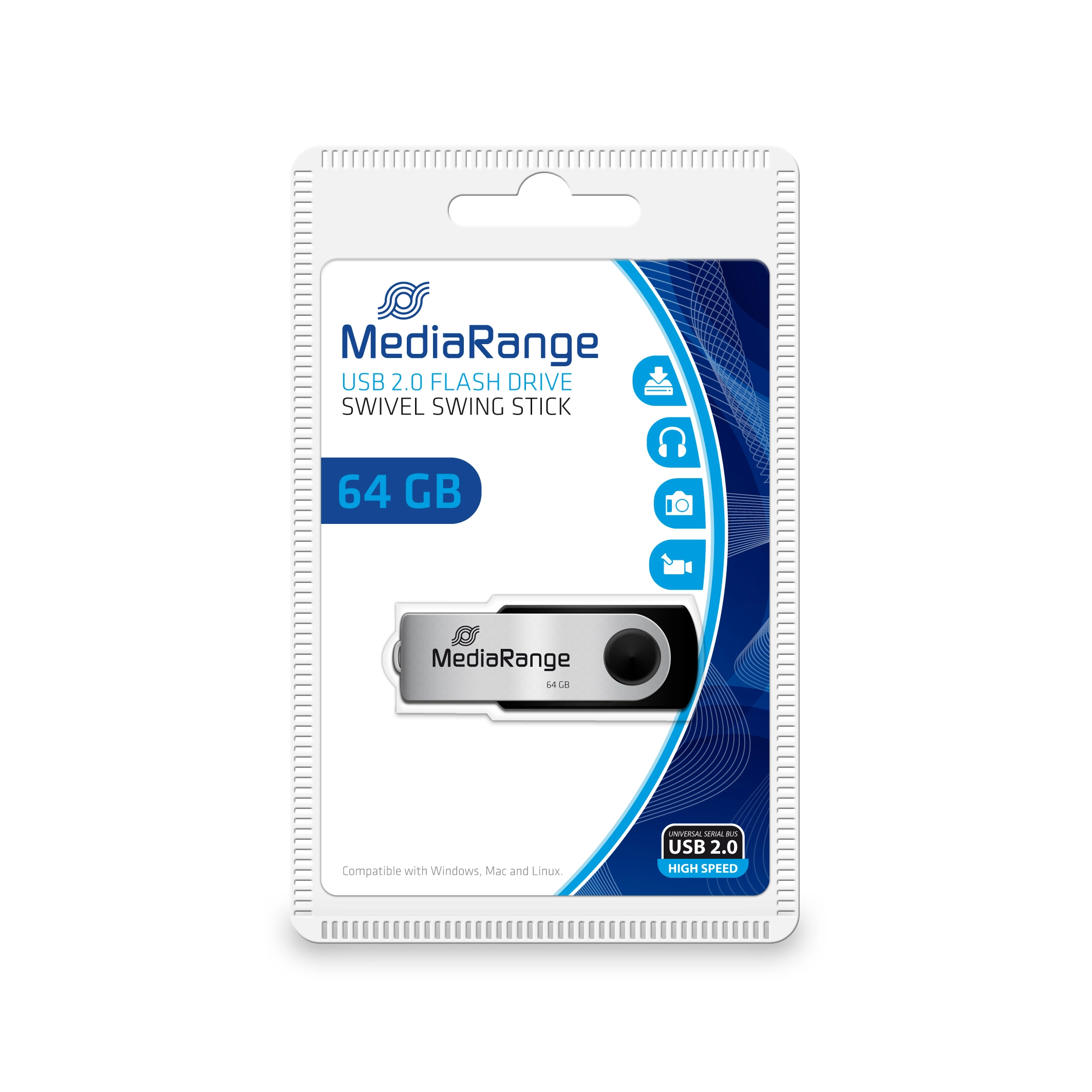 MediaRange USB 2.0 Memory Stick - 64GB