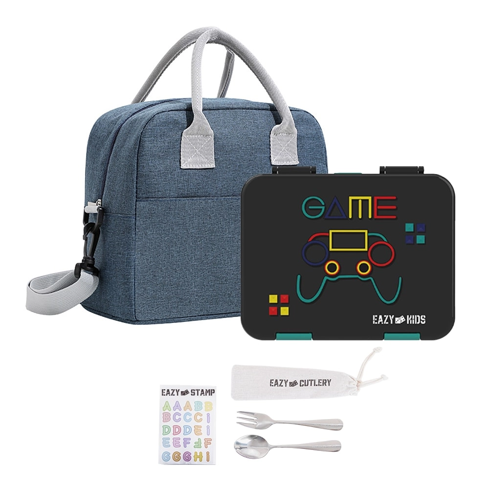 6 & 4 Convertible Bento Lunch Box - TREX Blue