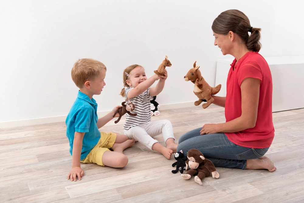 Hand Glove Puppet - Mom & Baby Cheeta & Bibi