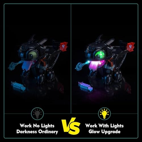 Light kit for LEGO How to Train Your Dragon: Toothless 10375 - Plastic 1 less than 5V