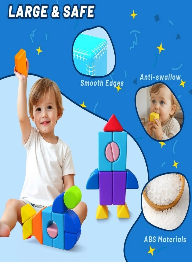 Magnetic Blocks - 22 pcs 8 shapes Colorful