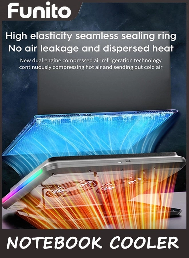 Gaming Laptop Cooling Pad - dual 14" to 17.3"