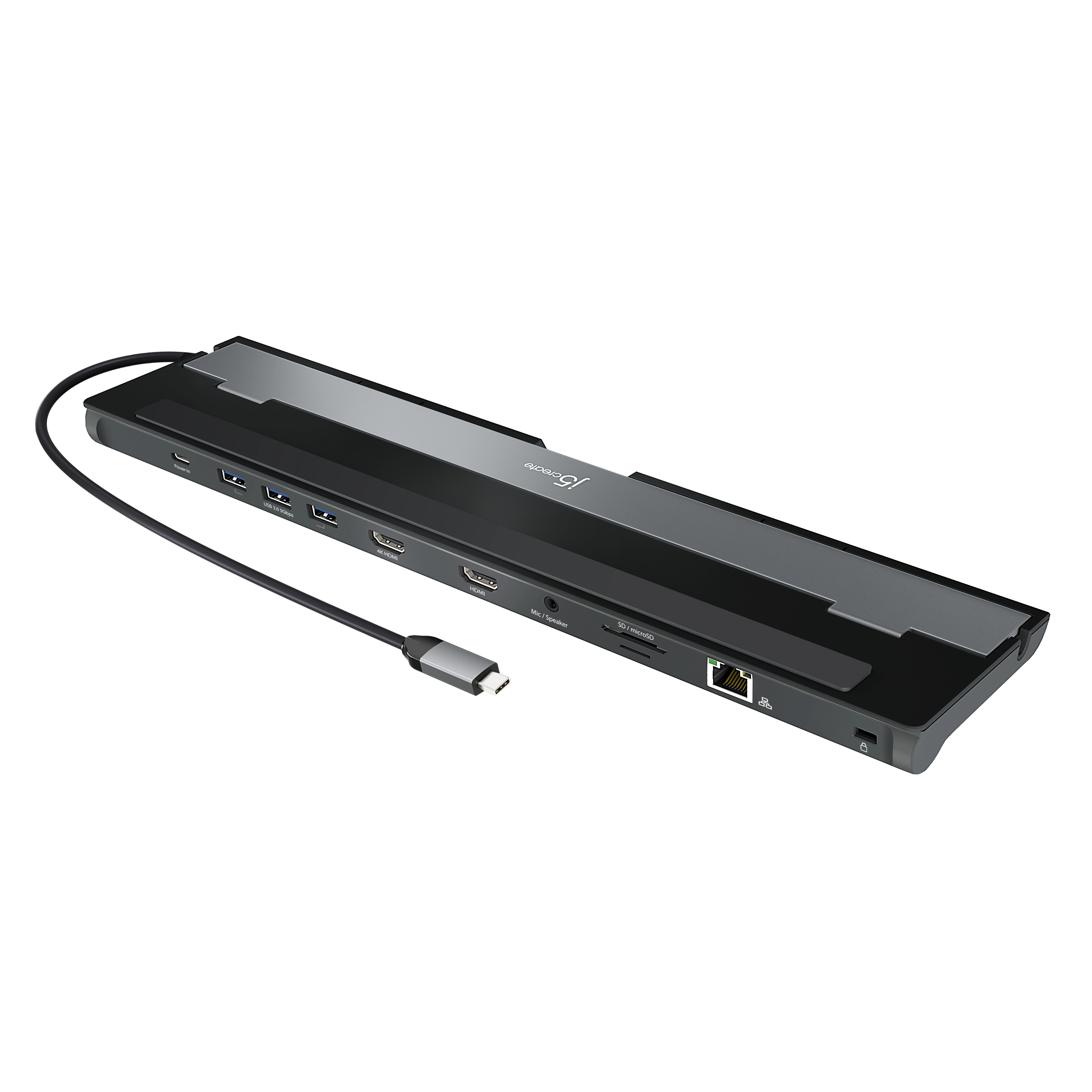 j5create USB-C Dual HDMI Docking Station JCD542 - 4K + 1080p Dual HDMI PD 100W