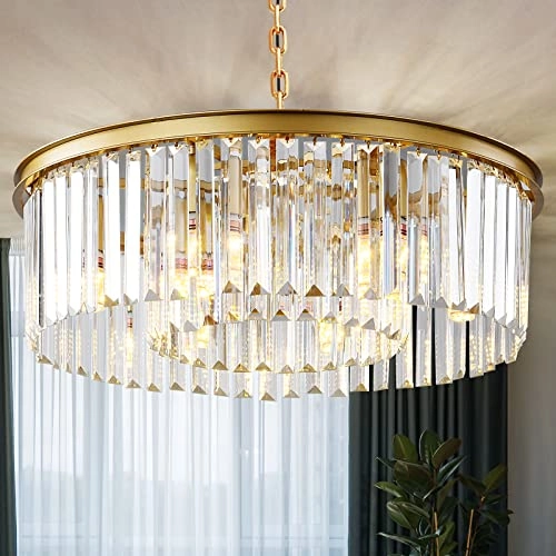 Modern Crystal Chandelier - Dimmable