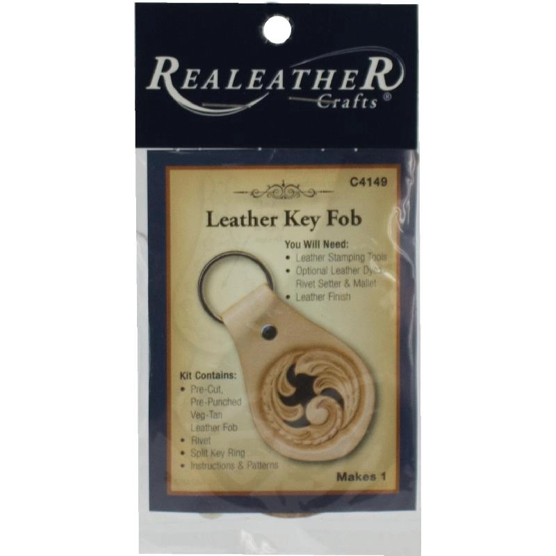 RealeatheR Crafts Key FOB - 4" X 2 1/8" Assorted Color