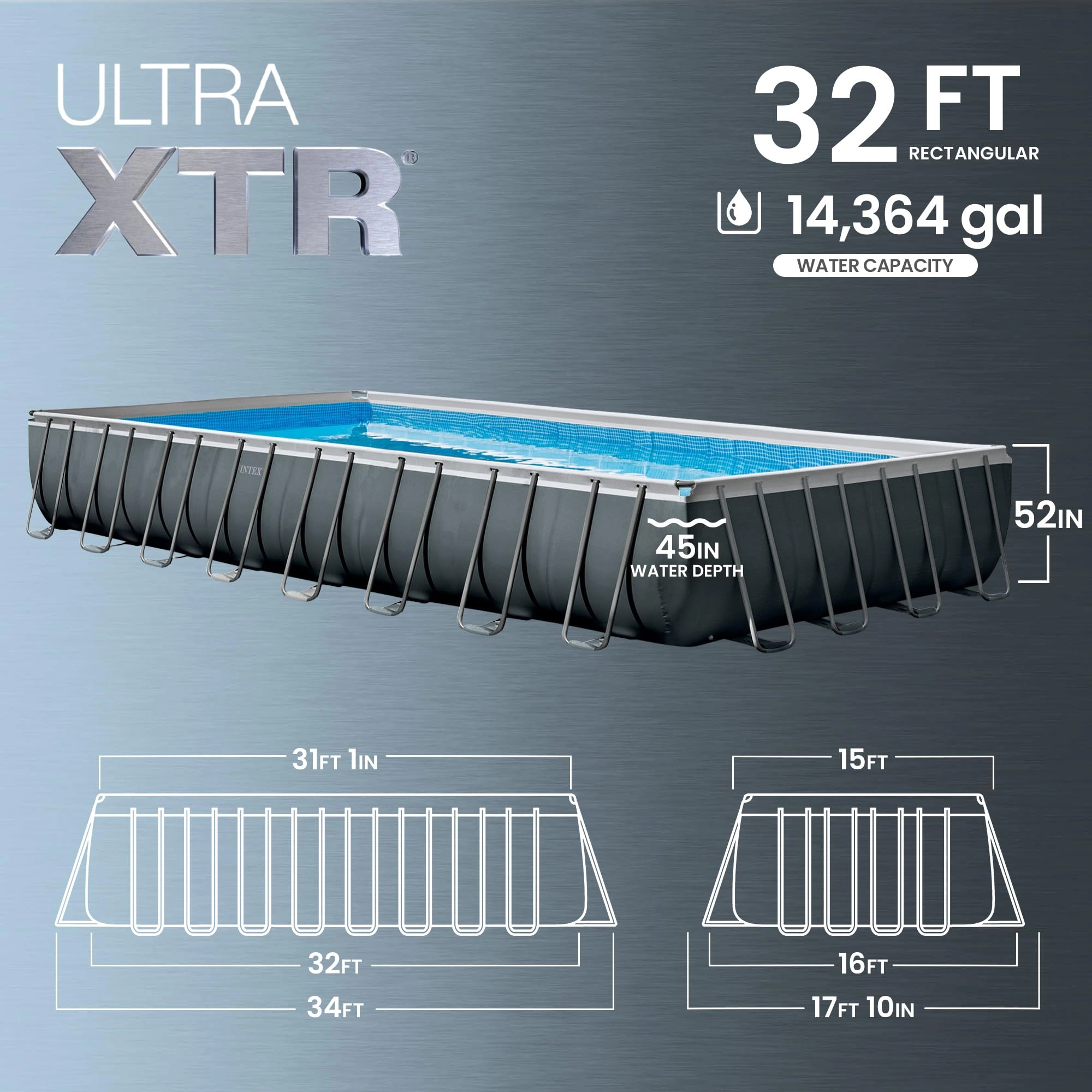 Ultra XTR - Rectangular 32ft x 16ft x 52