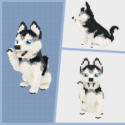 Micro Dog Building Blocks - Siberian Husky 2 1390 pcs