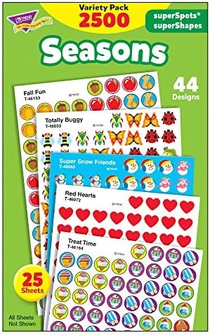 MZA STORES Seasons superSpots & superShapes Sticker Book 2500 pcs