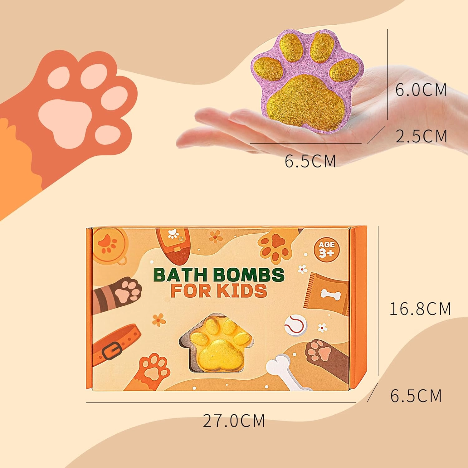 Paw Bath Bombs - 12 Pack Surprise Toys Inside
