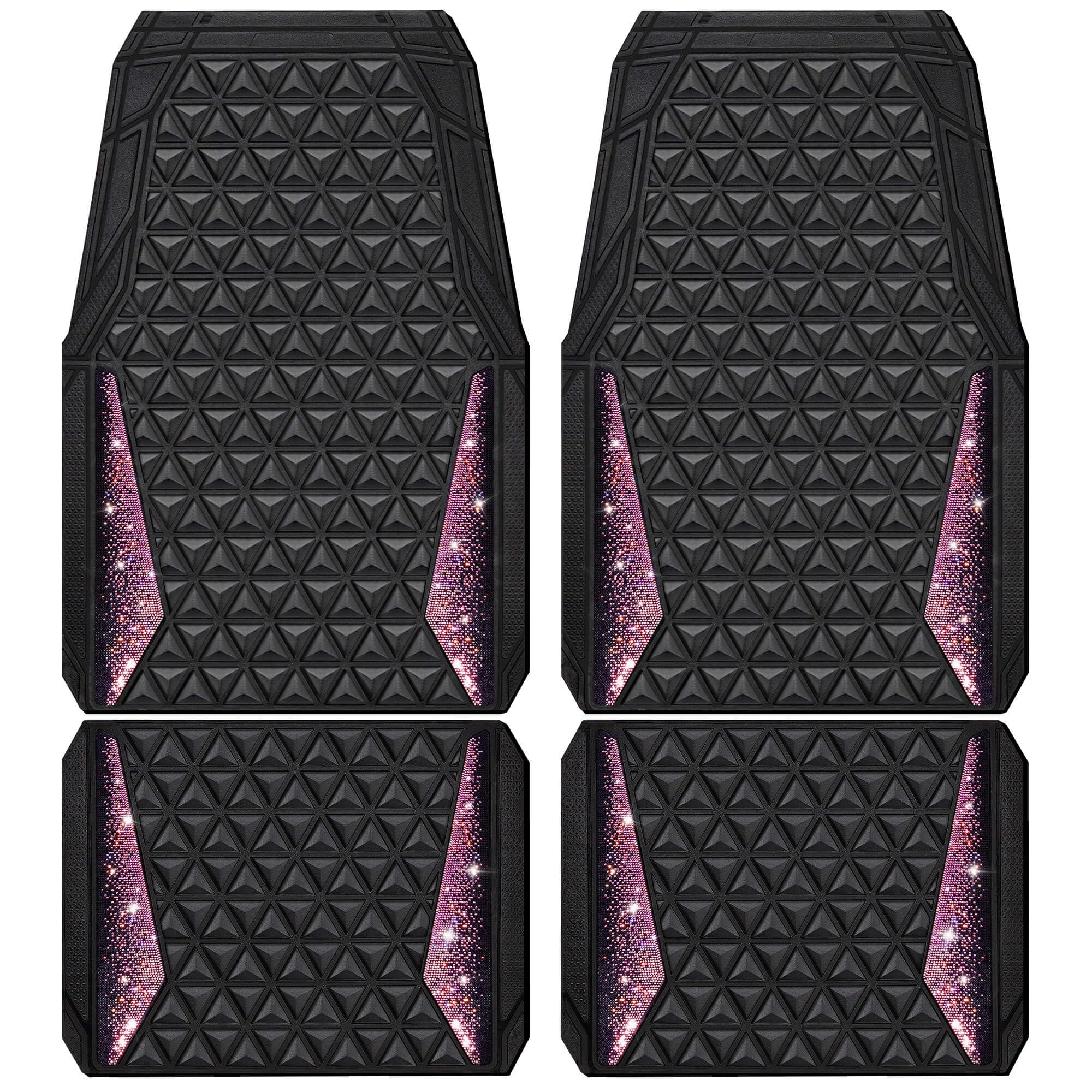 Bling Diamond Car Mats - 4.0 Count Universal Fit