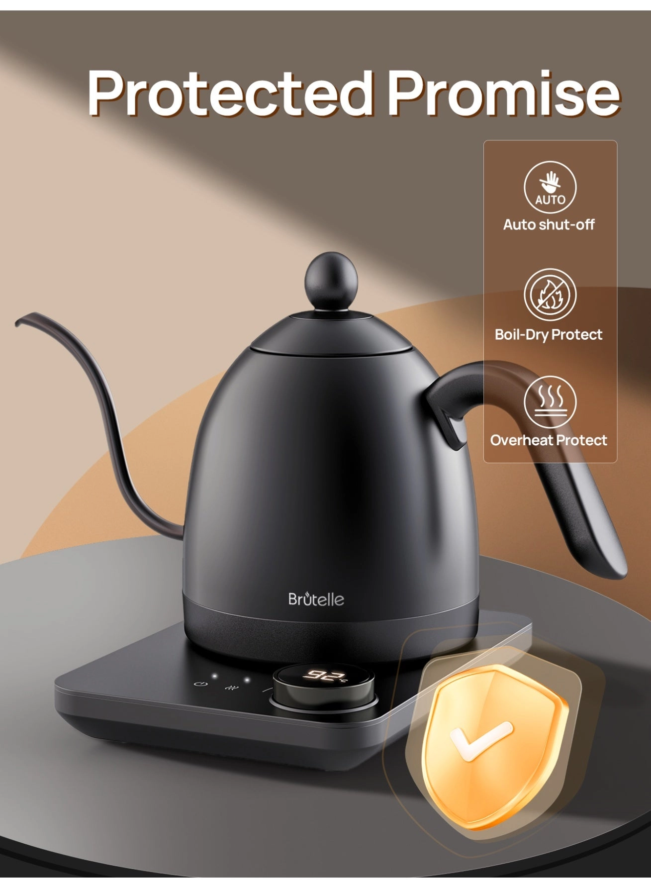 Gooseneck Temperature Control Electric Kettle