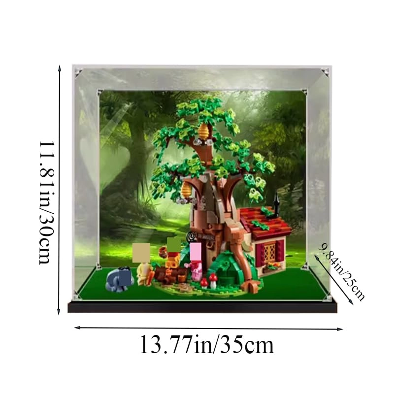 Display Case for LEGO Winnie the Pooh 21326 - Acrylic + Wood-Plastic Composite