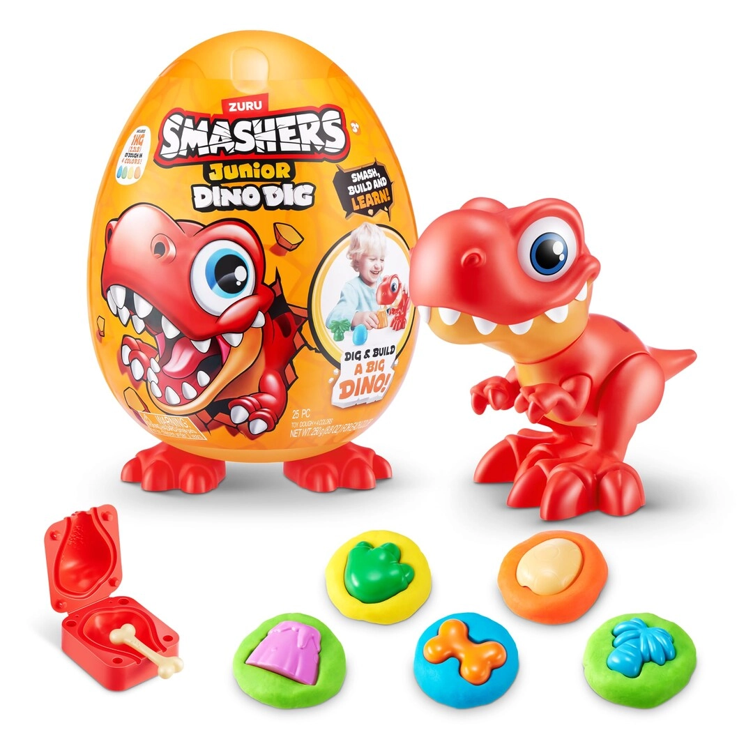 ZURU SMASHERS Smashers Junior Dino Dig Large Egg - 18 Months - 3 Years 18 pieces