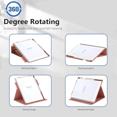 360 Rotating Folio Case with Built-in Pen Holder for Remarkable 2 10.3-inch (2020)