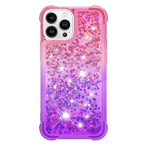 Glitter Moving Quicksand Flowing Cover TPU Silicone Bumper for iPhone 14 Pro