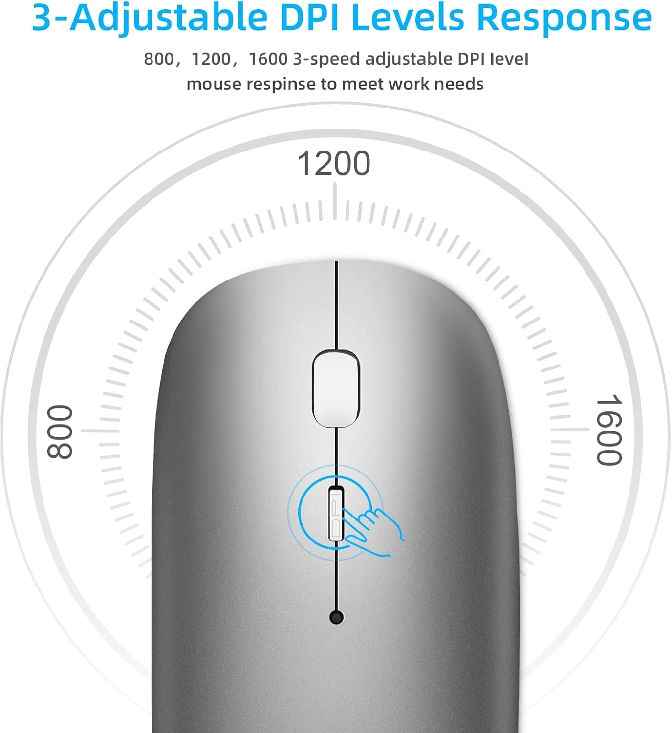Dual-Mode Silent Cordless Mouse - Wireless