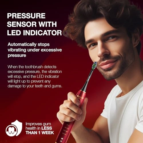 IntelliBrush - 50,000 VPM 8 Brush Heads Pressure Sensor