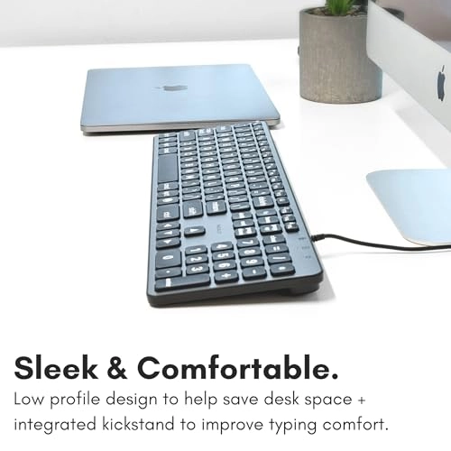 Dual Wired Large Print Keyboard - 107-key MacOS layout Wired