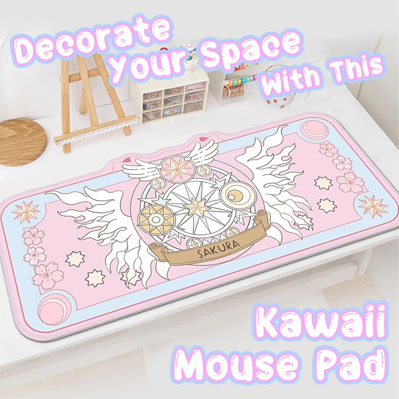Kawaii XL Rubber Gaming Mouse Pad - 70x30 cm