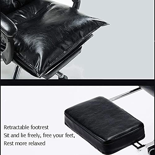 Desk Chair - PU Leather Brown High Back