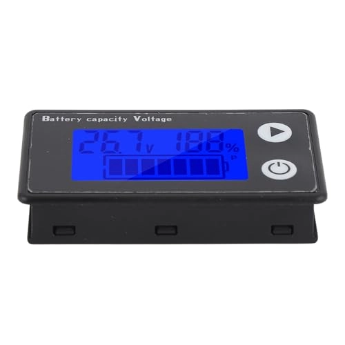 Battery Monitor - 10-100V LCD Voltage Temperature Indicator