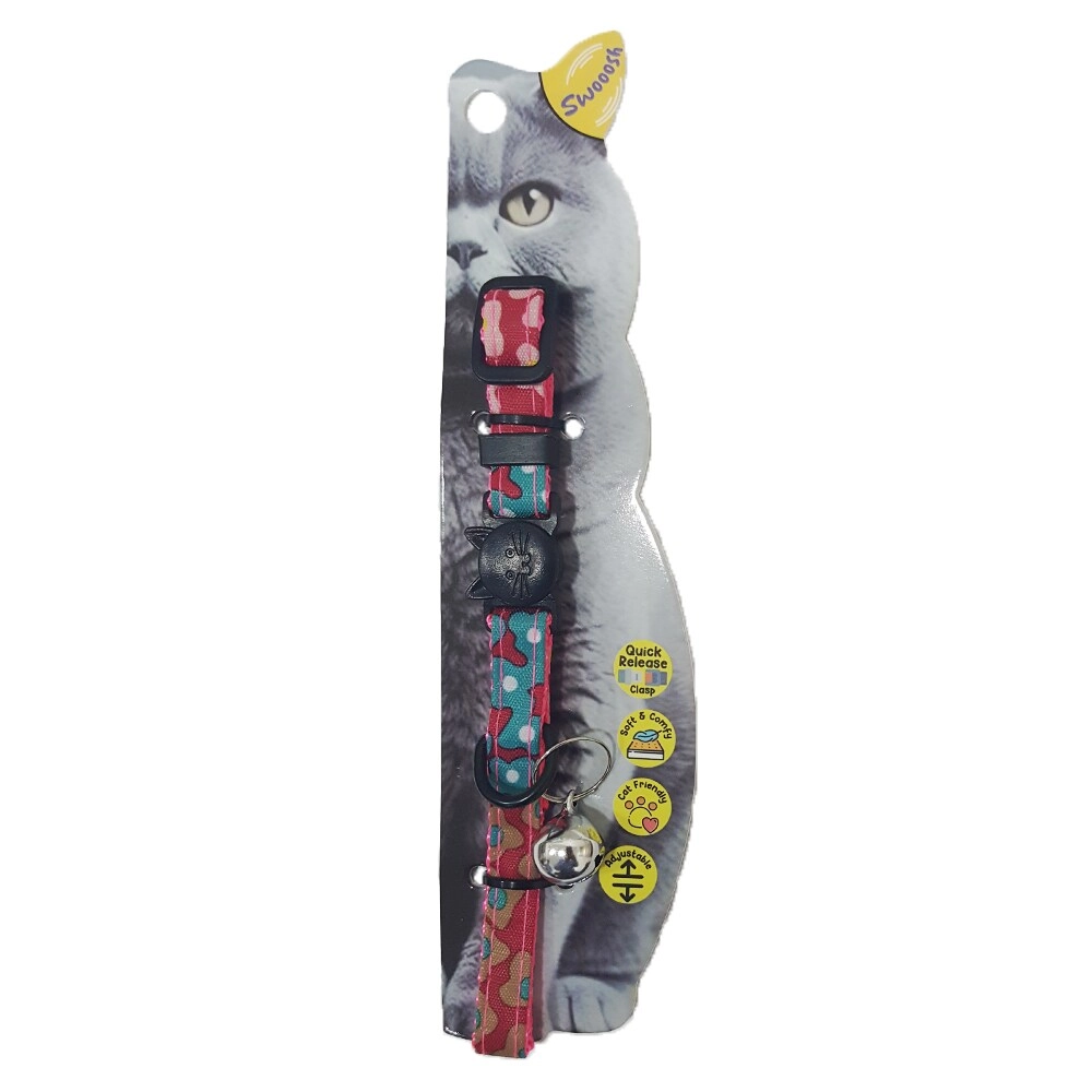 Swooosh Leafy Cat Collar - C-10mm 18/28cm cat Pack