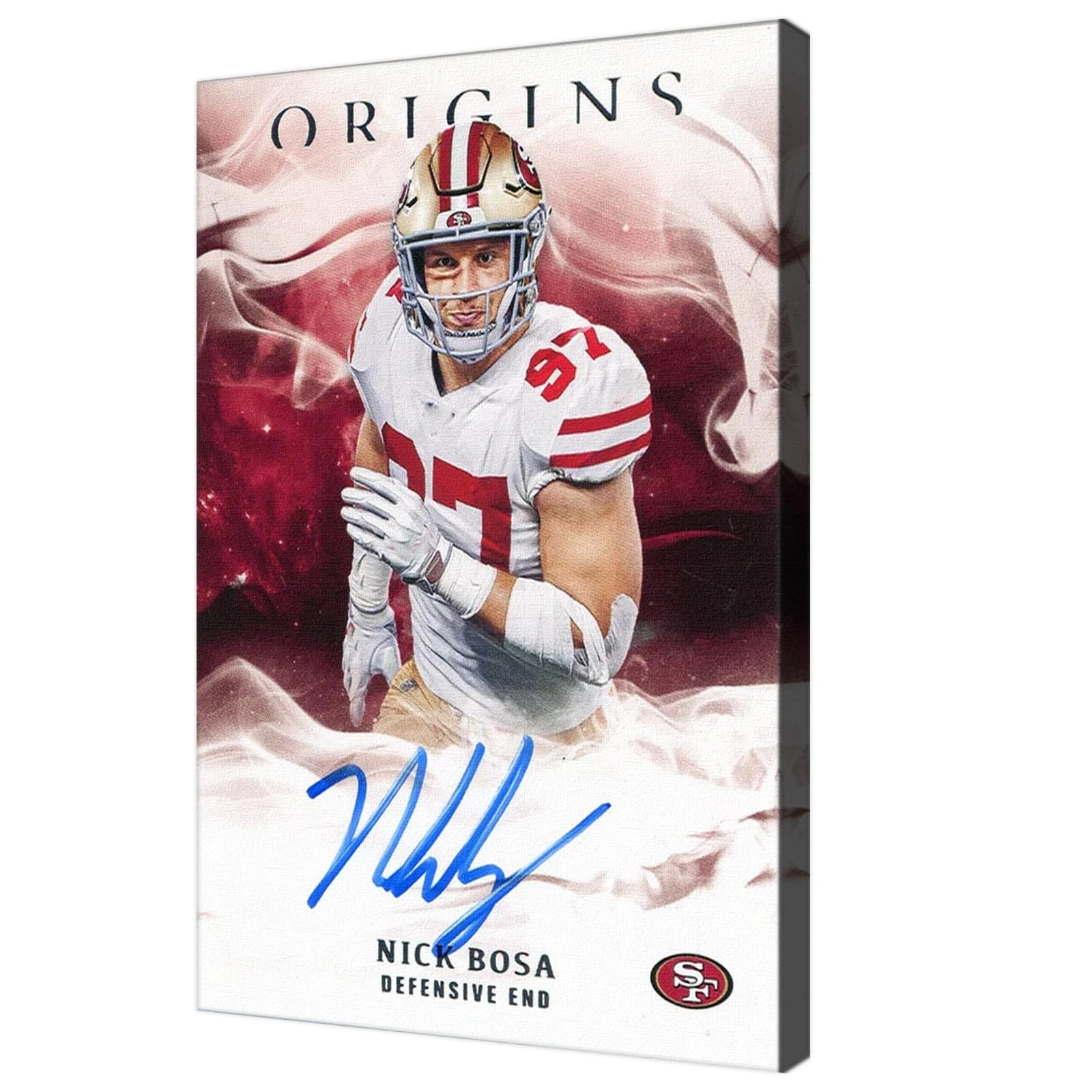 whzkcyh Nick Bosa Poster - Canvas 16 x 24 in Framed