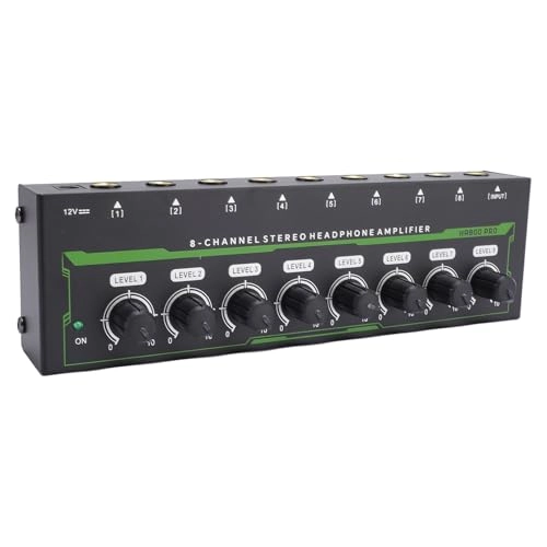 8 Channel Headphone Amplifier - RGB Light Independent Volume Control
