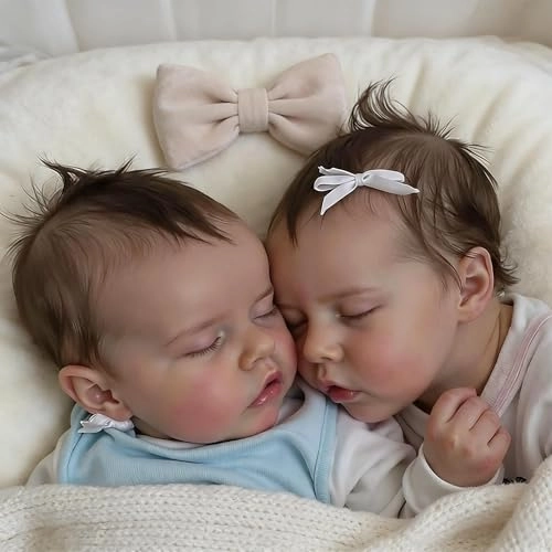 Reborn Baby Doll - 18 inch Silicone Boy and Girl Ages 3+ Bundle