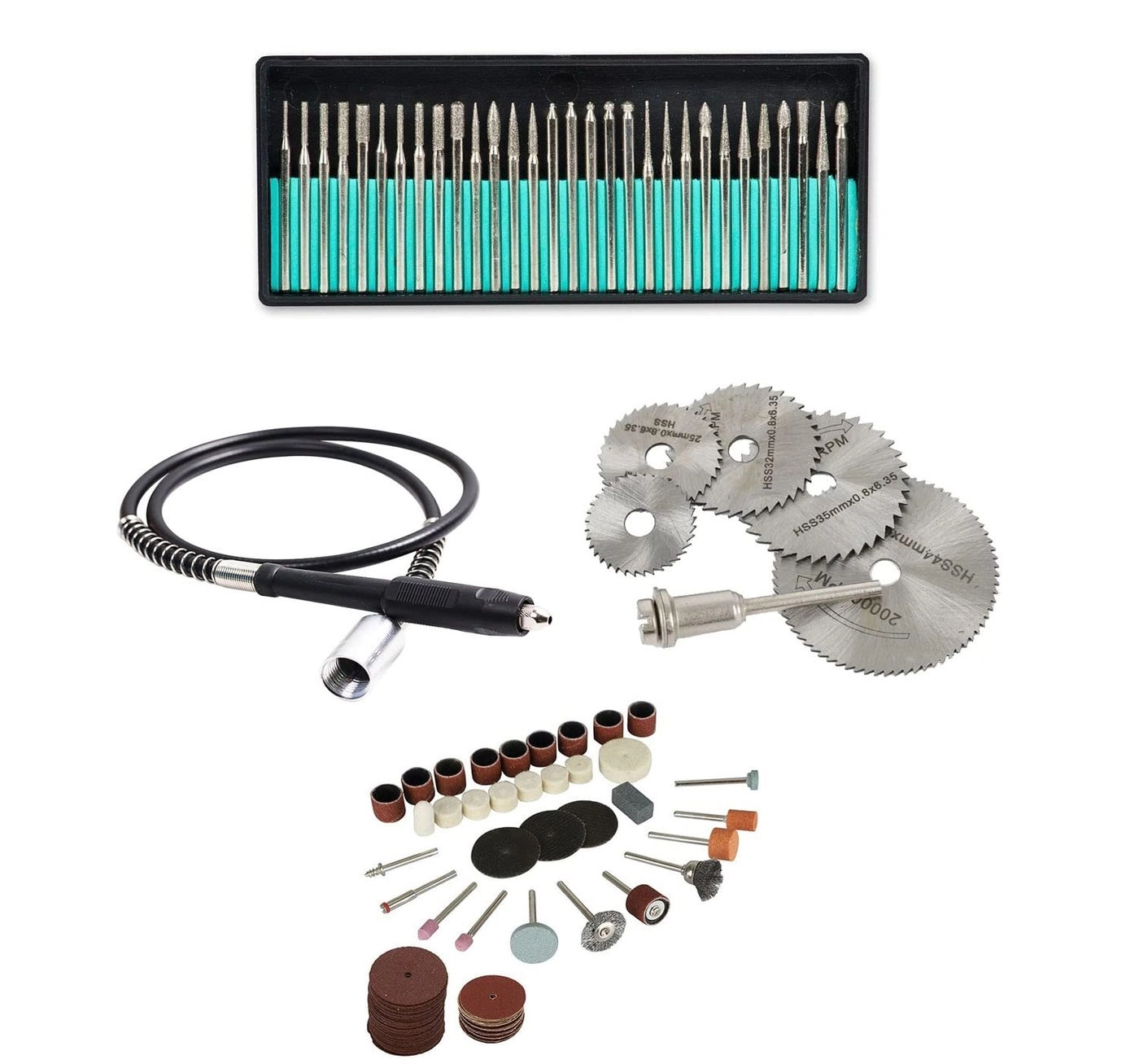 Digital Craft Rotary Tool Accessories Kit - HSS highspeedsteel 105Pc 32mm