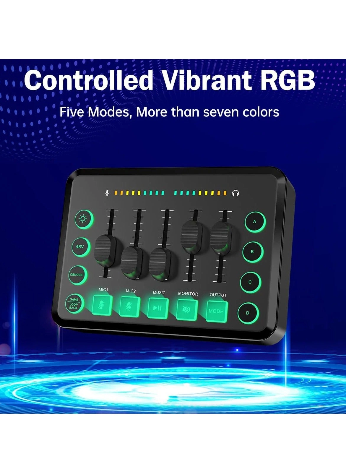 AmpliGame SC3 - XLR 48V Phantom Power RGB