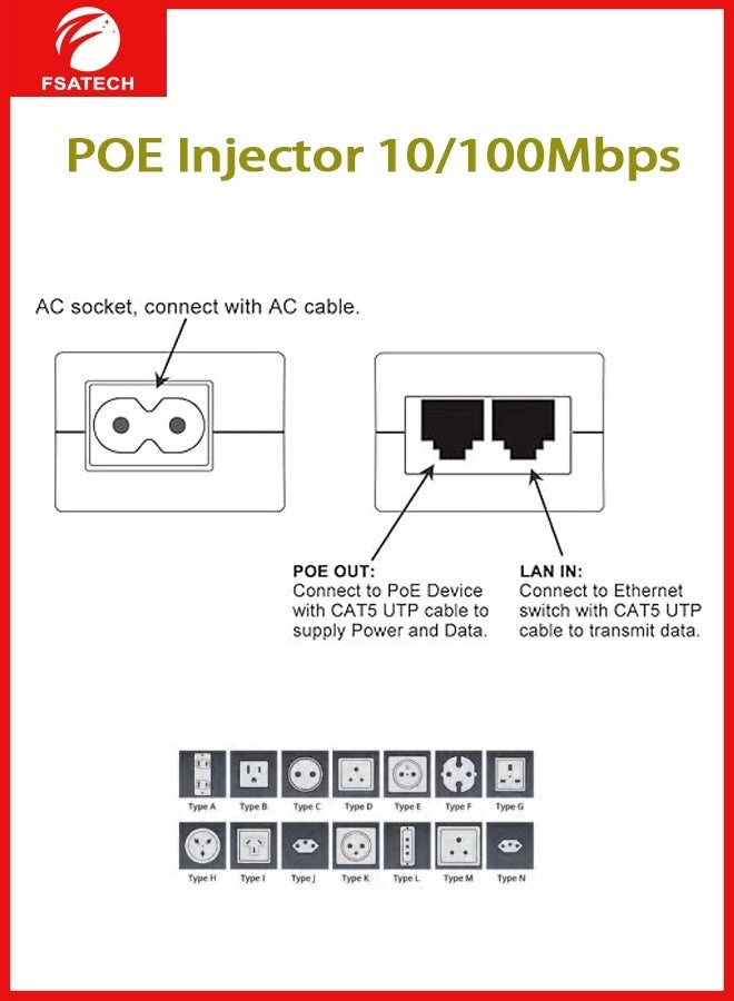 POE-01103 - 2 48W 48V 100Mbps