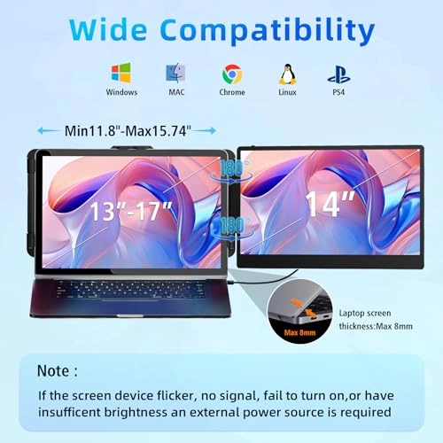 Laptop Screen Extender Travel Monitor - S1 14 Inches 1920x1080
