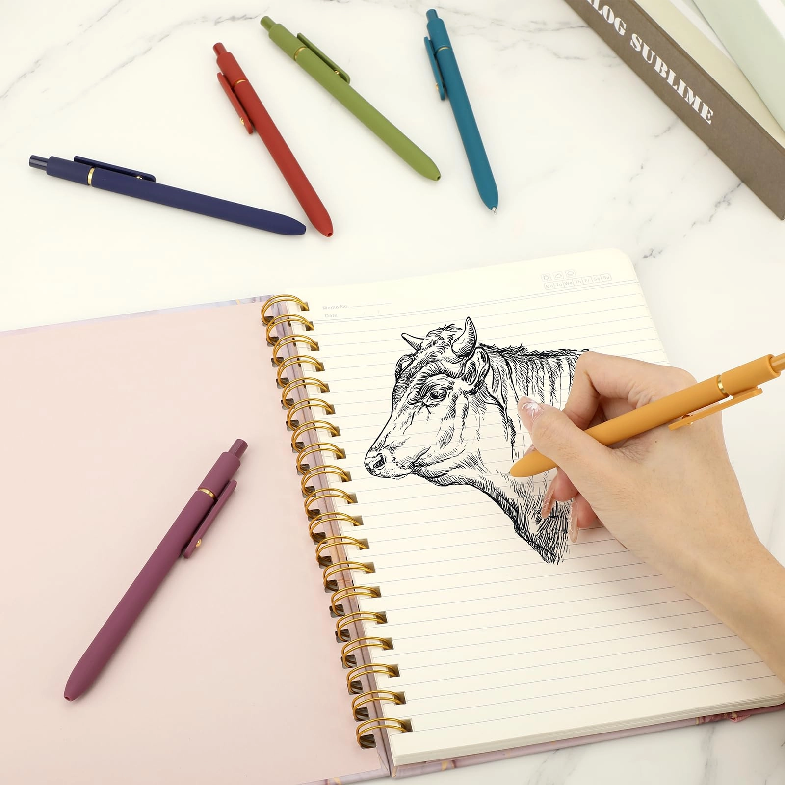 Gel Pens - 6 Pcs 0.5mm
