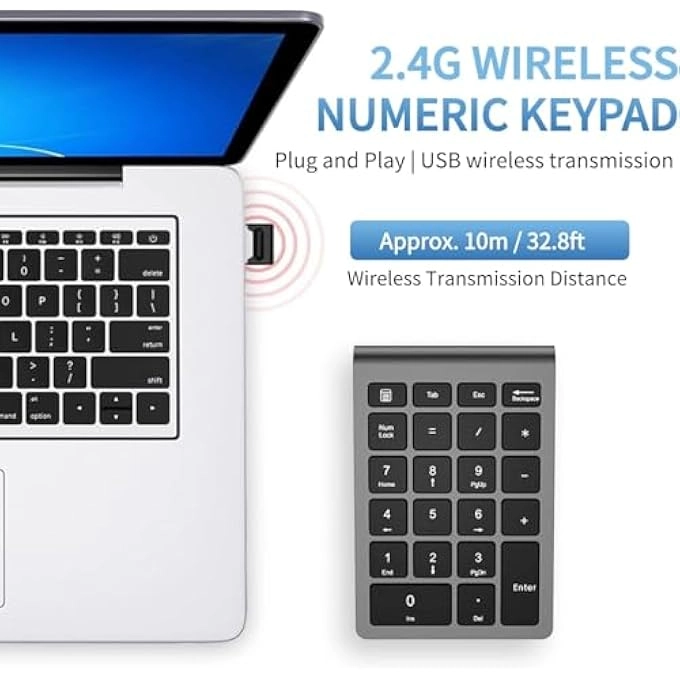 NUMERIC KEYPAD - 22 KEYS 2.4G WIRELESS USB RECEIVER