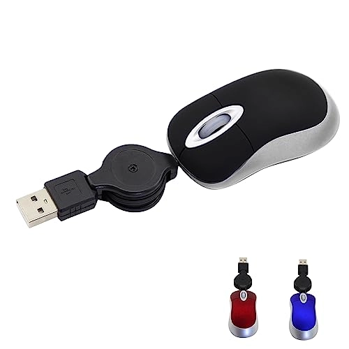 Mini Retractable Cable Mouse - Wired
