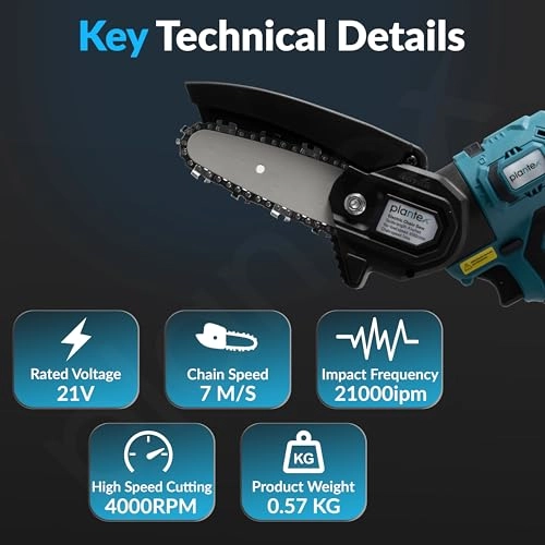 Chain Saw - 4-Inch 4000RPM Battery Powered