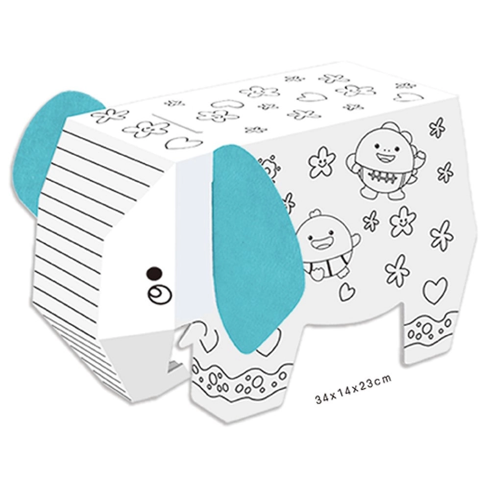 Doodle Coloring Elephant - 6 pcs