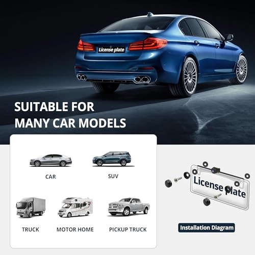 Stainless Steel License Plate Camera Mount - Universal Surface Mount